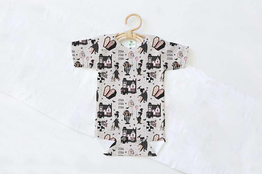 Say My Name 3X Halloween Personalized Name Baby Bodysuit