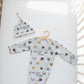Cat Faces Personalized Name Infant Gown