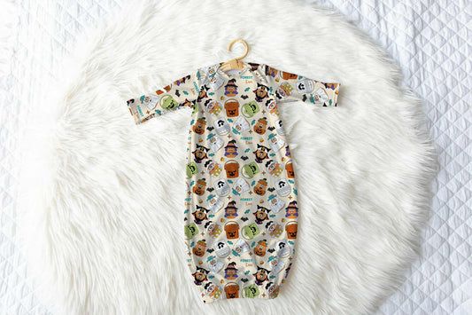 Boo Buckets Halloween Personalized Name Infant Gown