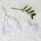Rainbow Pastels Doodle Font Personalized Name Knotted Newborn Hat & Bow Headband