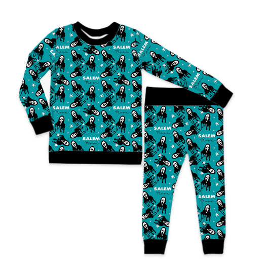 Don't Hang Up Halloween Long Sleeve Jersey Jams – Two-Piece Loungewear Set