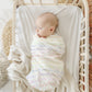 Rainbow Pastels Doodle Font Personalized Name Swaddle
