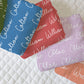 Custom Name Solid Color Doodle Font Personalized Minky Blanket