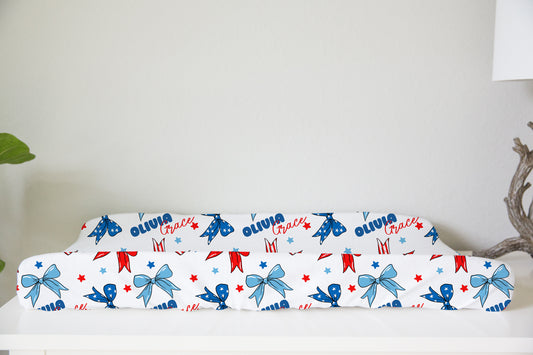America The BOW-tiful Personalized Changing Pad Cover