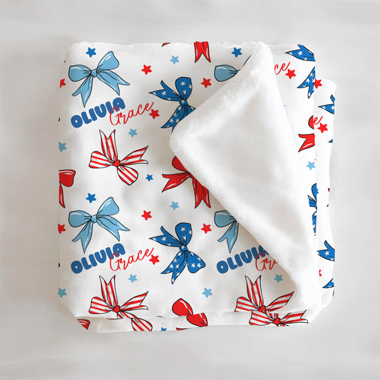 America The BOW-tiful Personalized Minky Blanket