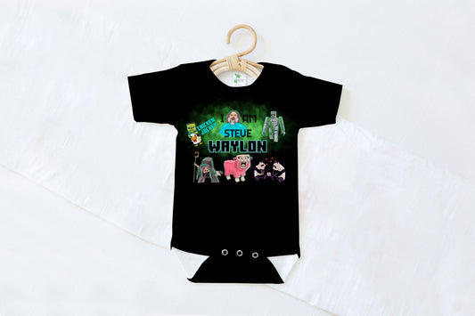 Chicken Jockey Graphic Personalized Baby Bodysuit