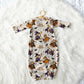 Monkey-Ween Halloween Personalized Name Infant Gown