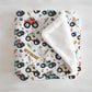 Easter Monster Trucks Personalized Minky Blanket