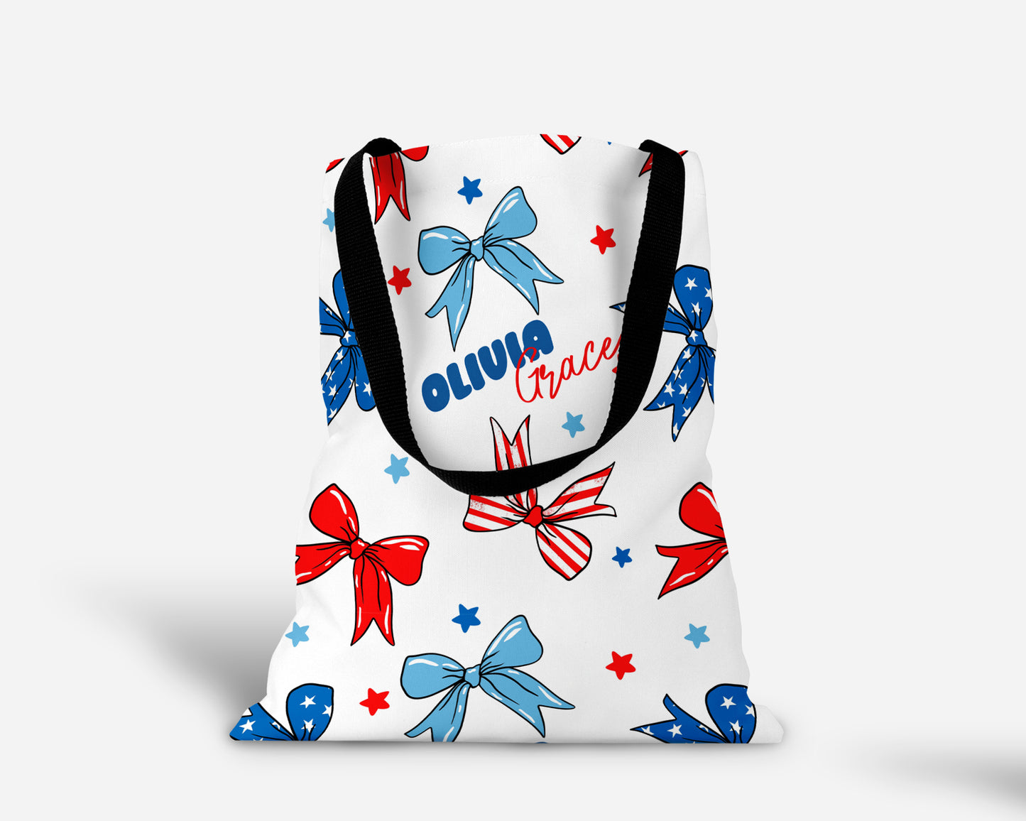 American The BOW-tiful Personalized Tote Bag