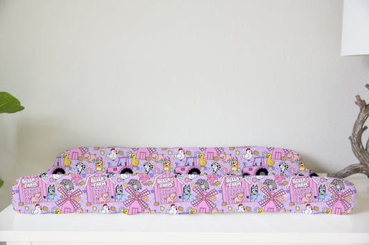 Farm Buddies Personalized Changing Pad Cover | Pink