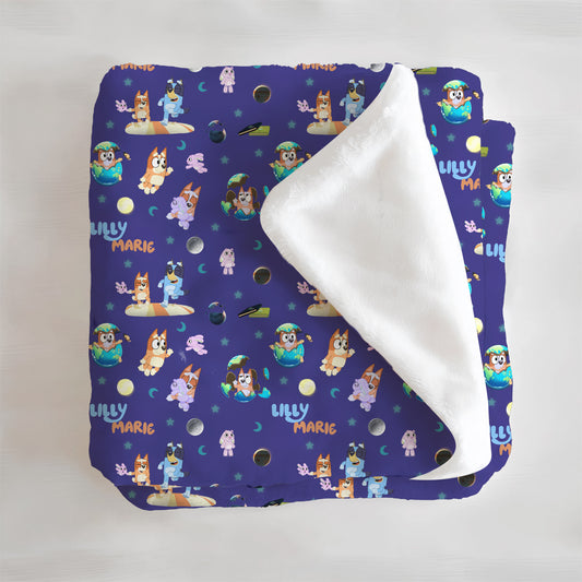 Sleepytime Pups Personalized Minky Blanket