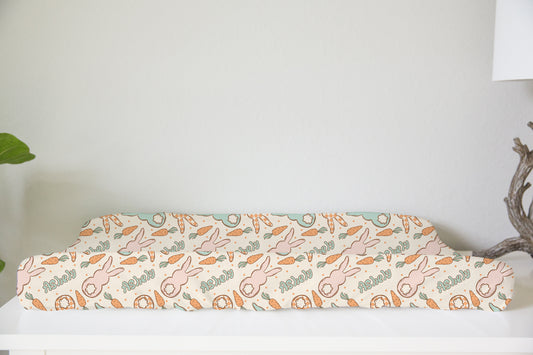 Easter Bunny Personalized Changing Pad Cover