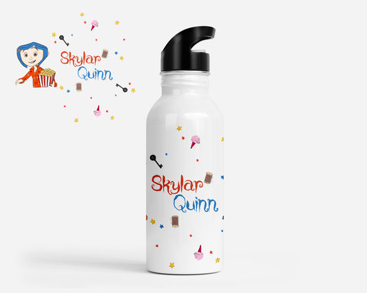 Button Eyes Personalized Kids Water Bottle