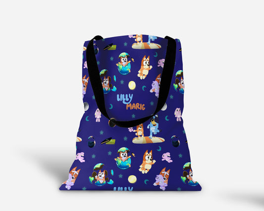 Sleepytime Pups Personalized Tote Bag
