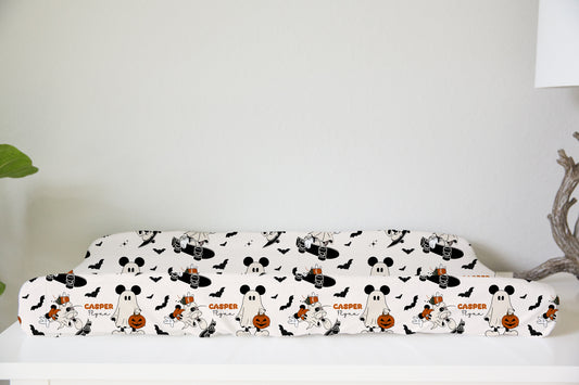 Boo Crew Halloween Personalized Changing Pad Cover