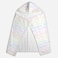 Rainbow Pastels Doodle Font Personalized Hooded Towel