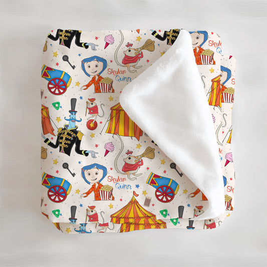 Button Eyes Personalized Minky Blanket