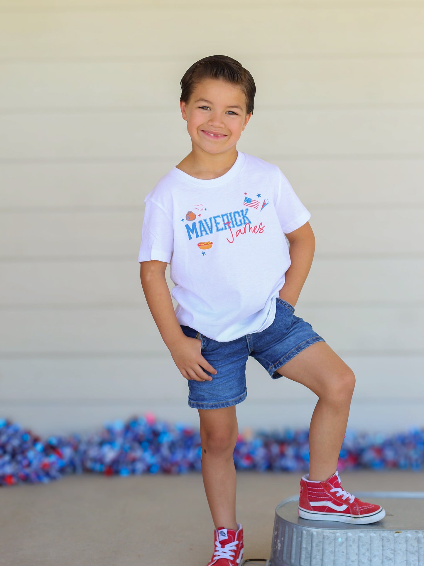 Take Me Out To The Ballgame Personalized Kids Graphic Tee  | Multiple Colorways