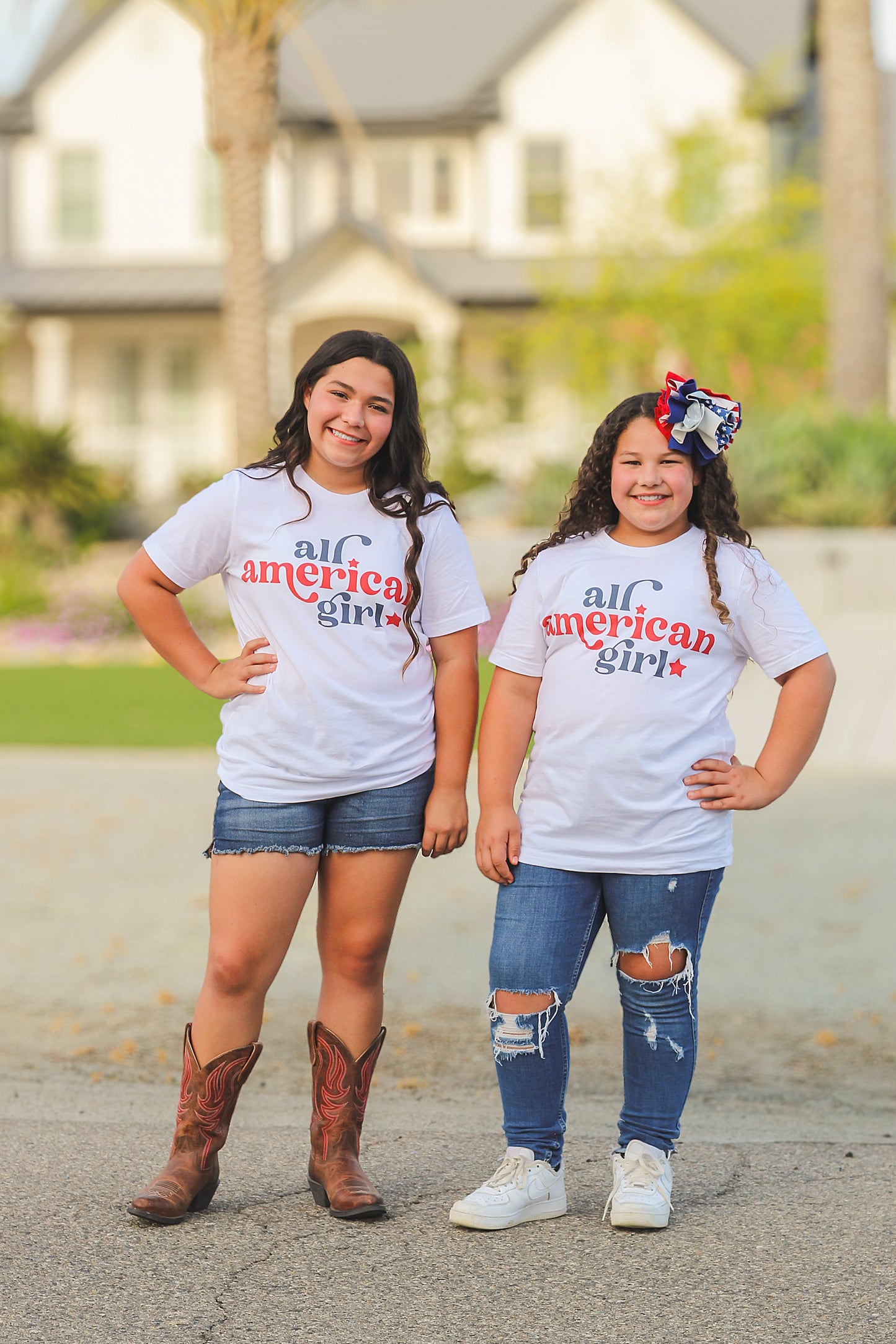 All American Girl Women's Graphic Tee | White
