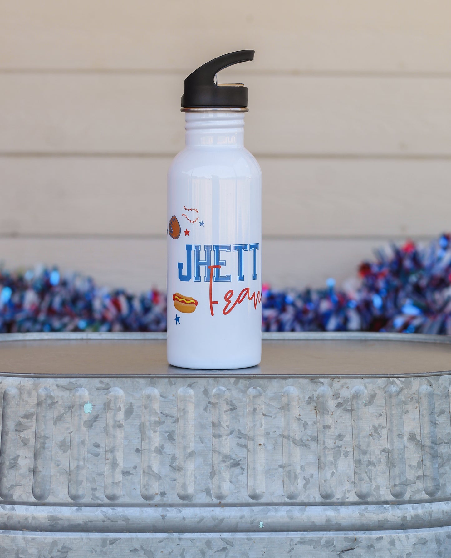 Take Me Out To The Ballgame Personalized Kids Water Bottle