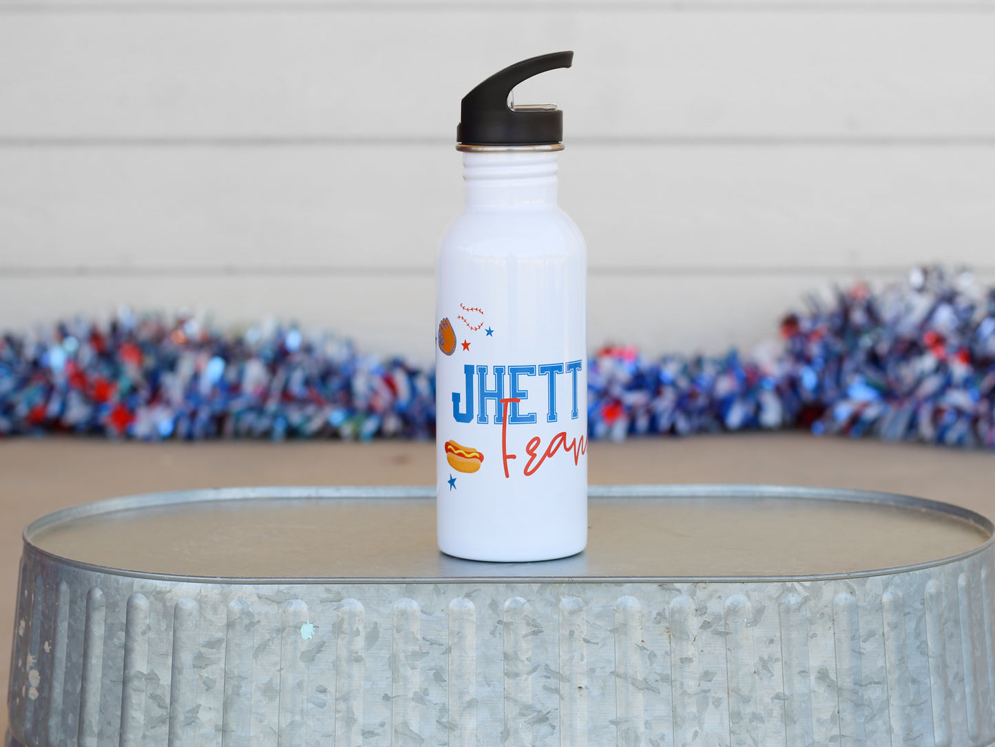 Take Me Out To The Ballgame Personalized Kids Water Bottle