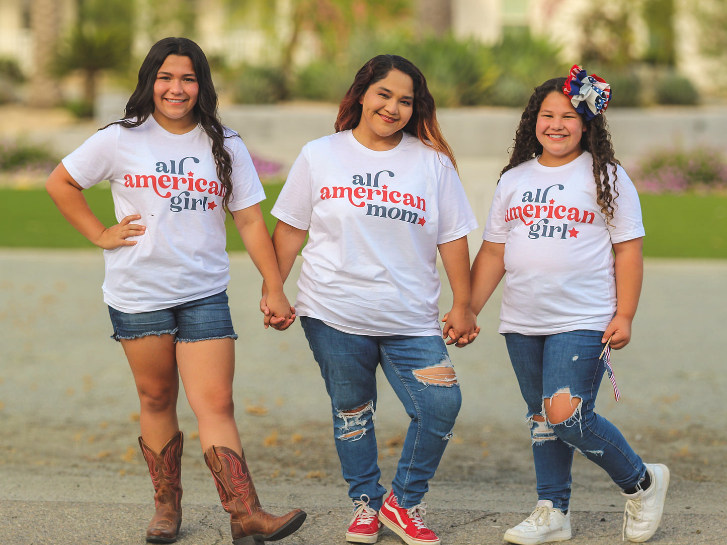 All American Girl Women's Graphic Tee | White