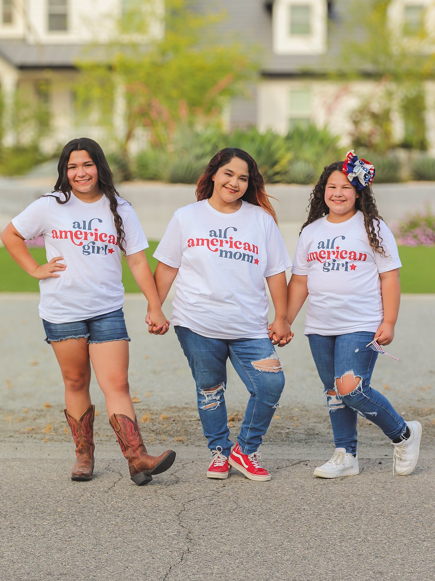 All American Mom Women's Graphic Tee | White