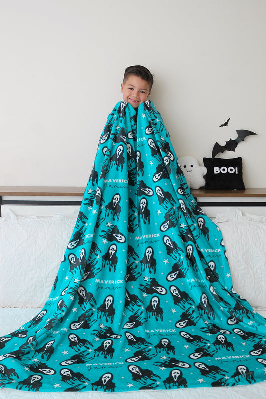 Don't Hang Up Halloween Minky Blanket