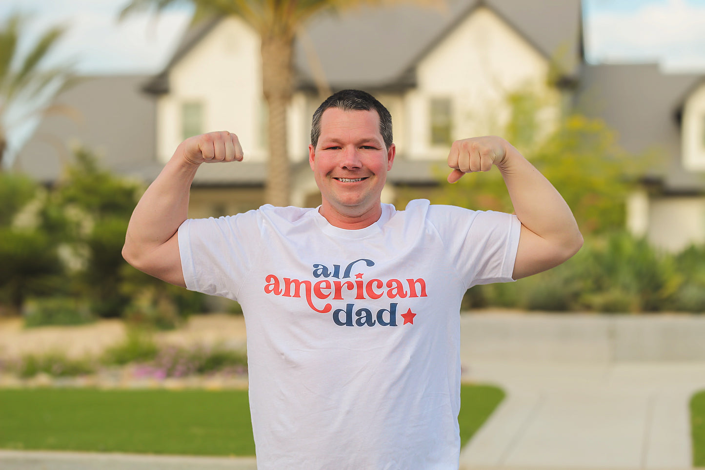 All American Dad Men's Graphic Tee | White