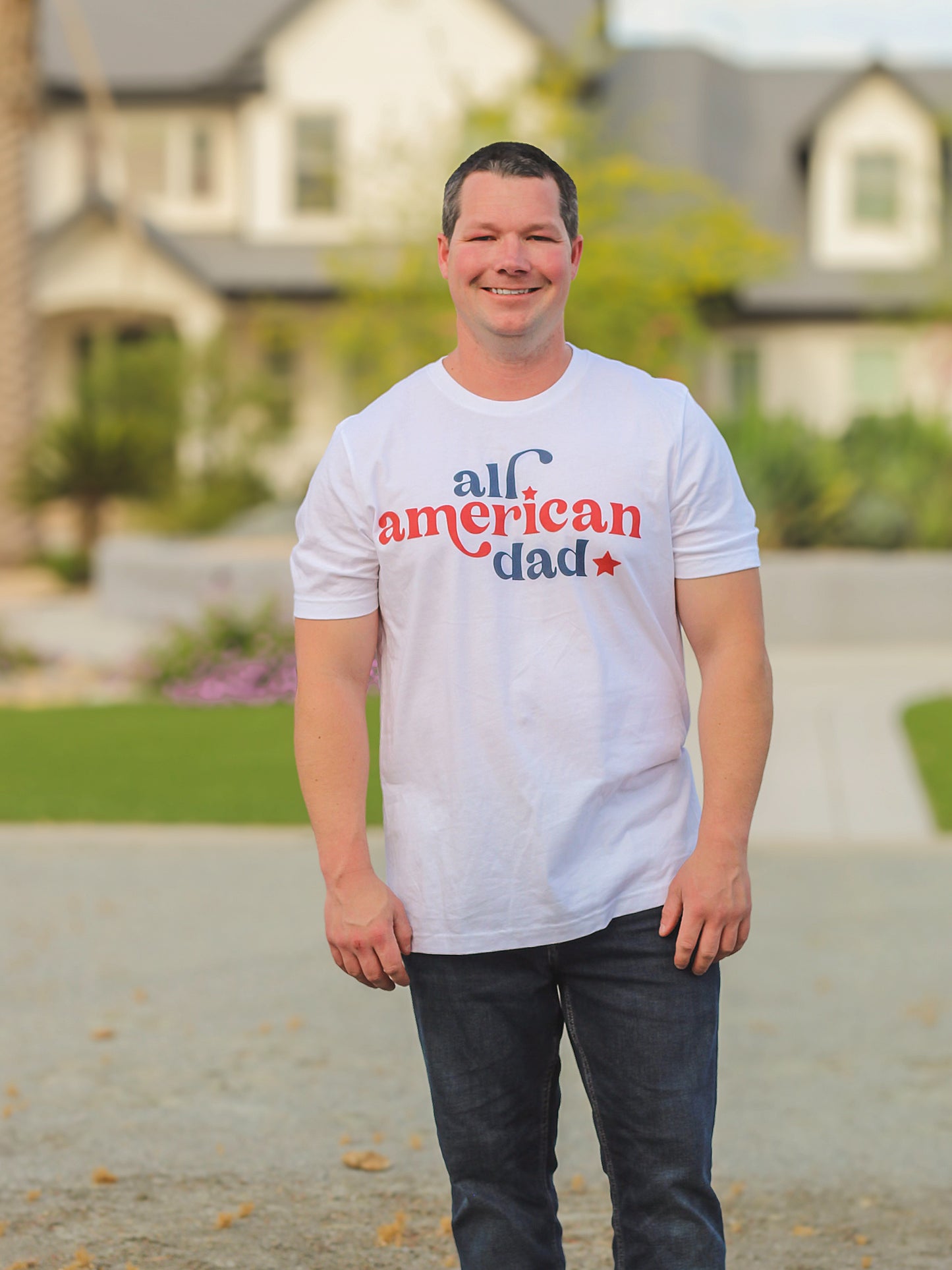 All American Dad Men's Graphic Tee | White