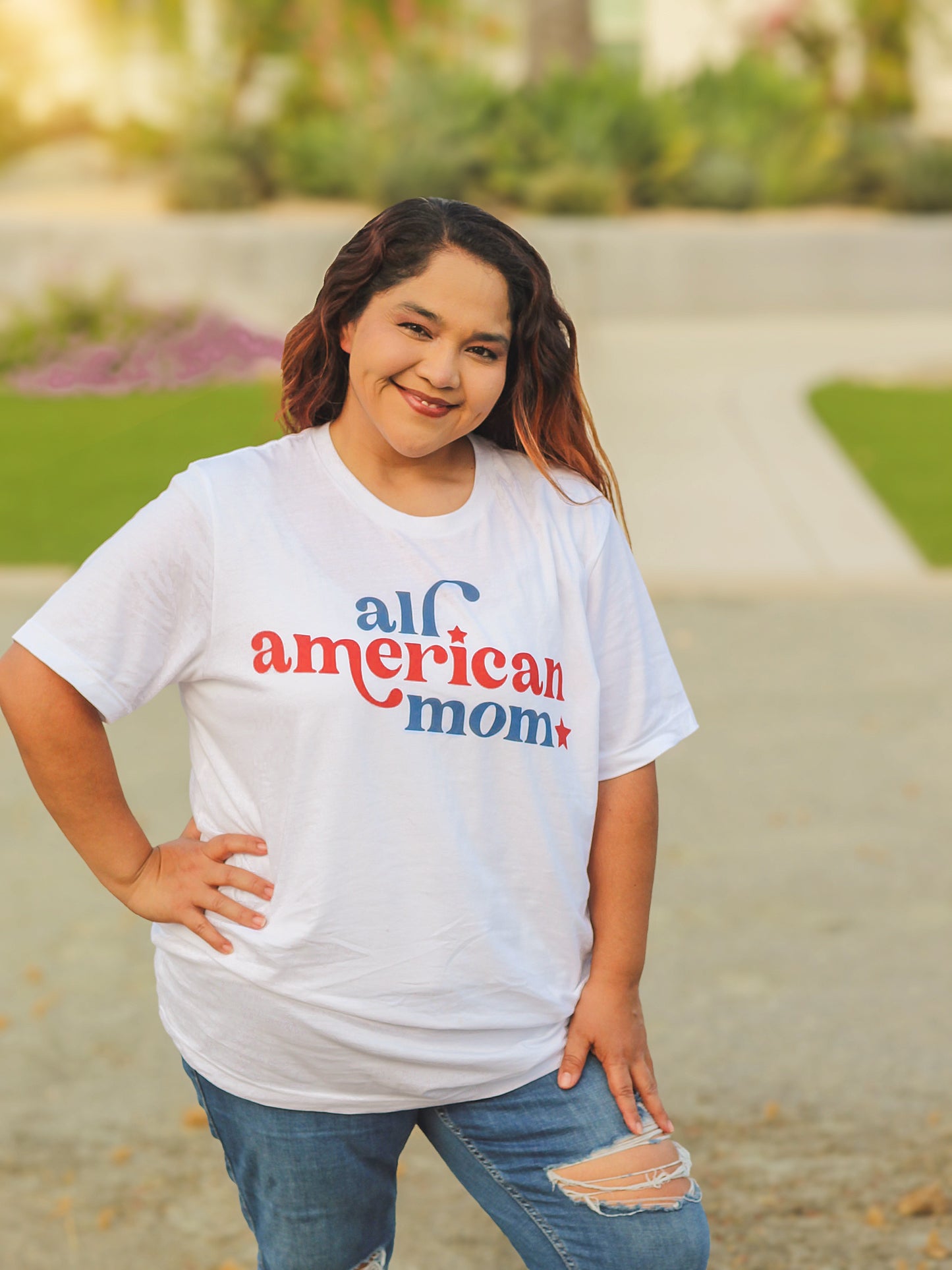 All American Girl Women's Graphic Tee | White