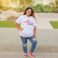 All American Mom Women's Graphic Tee | White