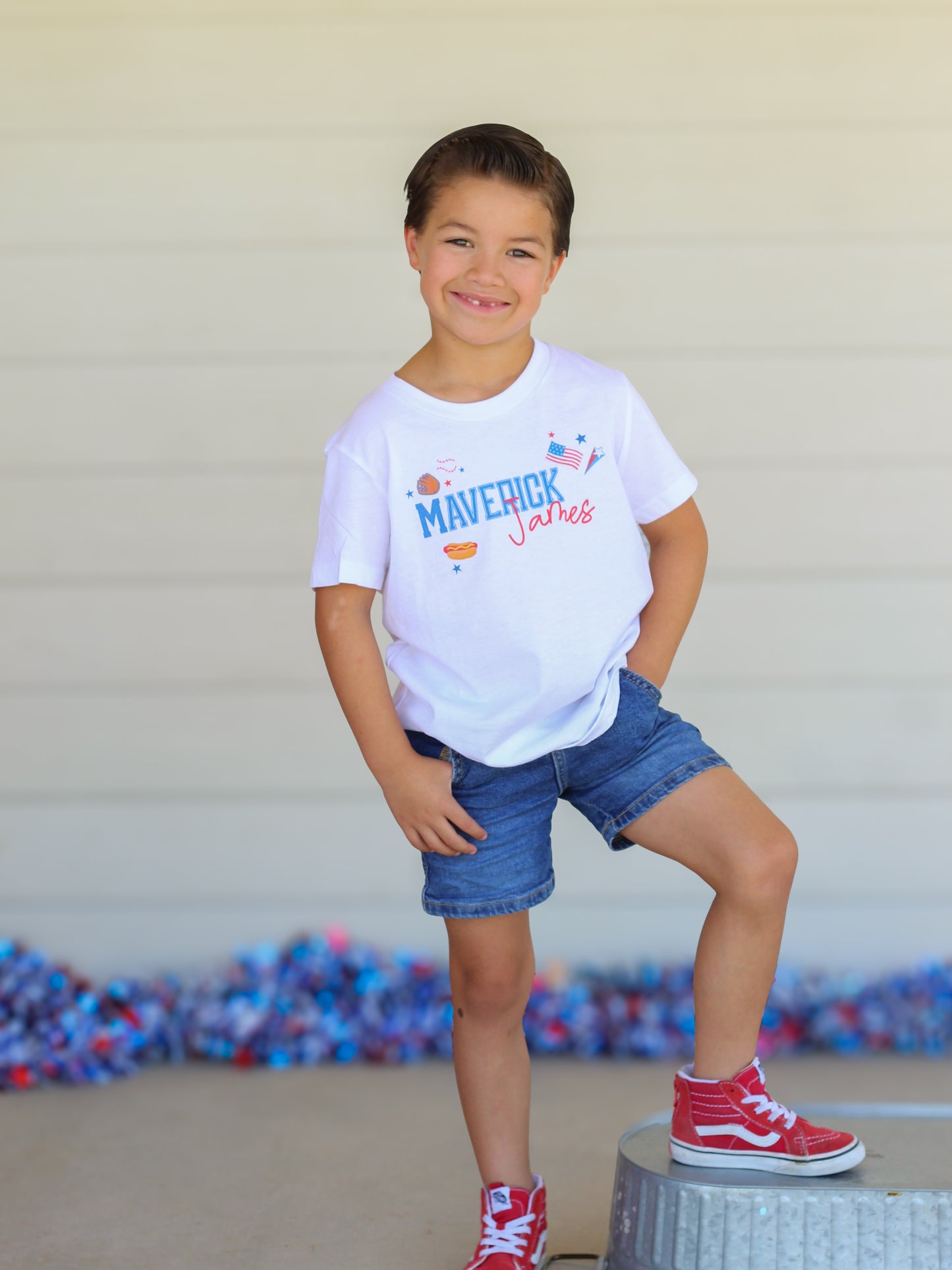 Take Me Out To The Ballgame Personalized Kids Graphic Tee  | Multiple Colorways
