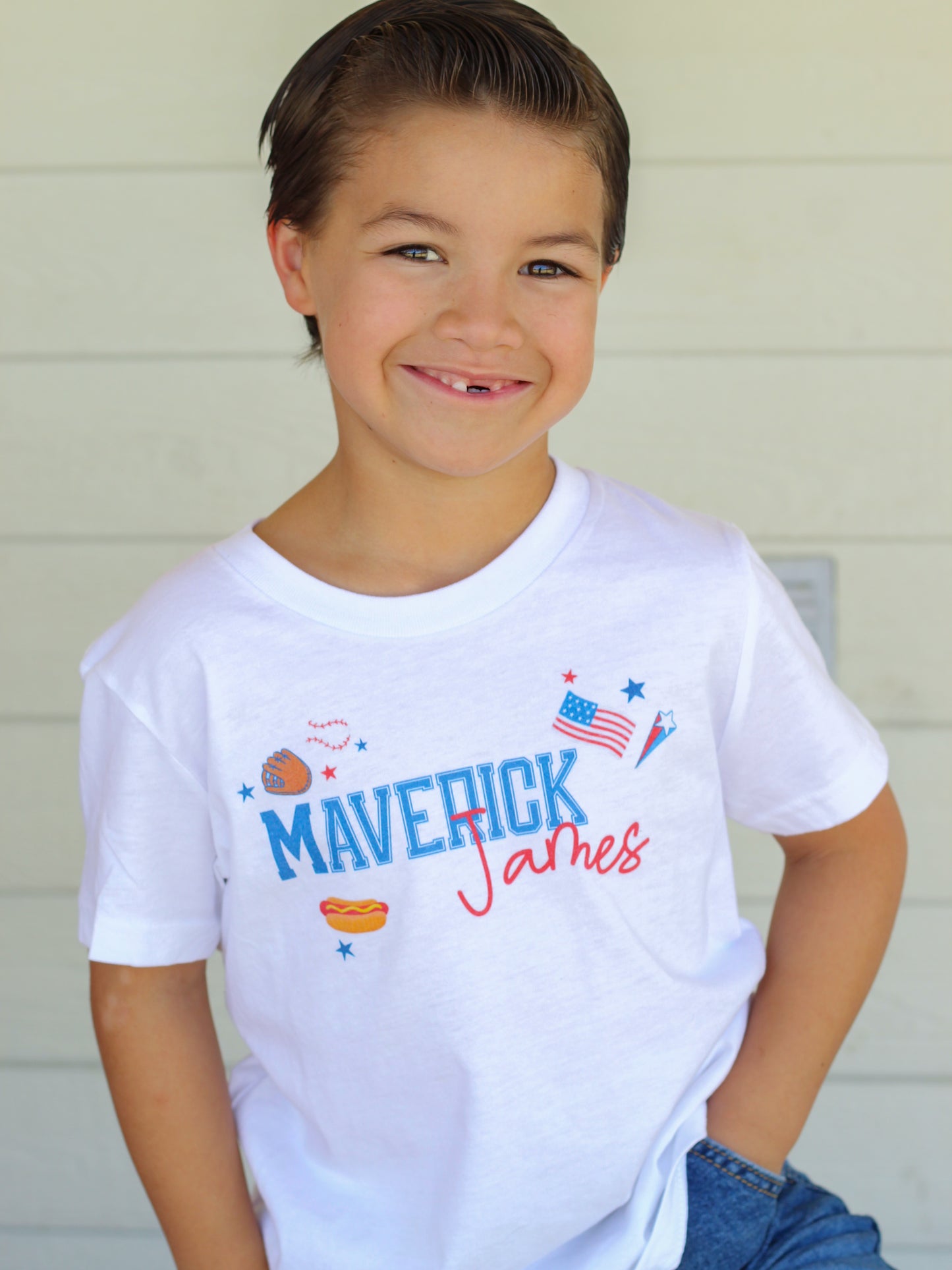 Take Me Out To The Ballgame Personalized Kids Graphic Tee  | Multiple Colorways