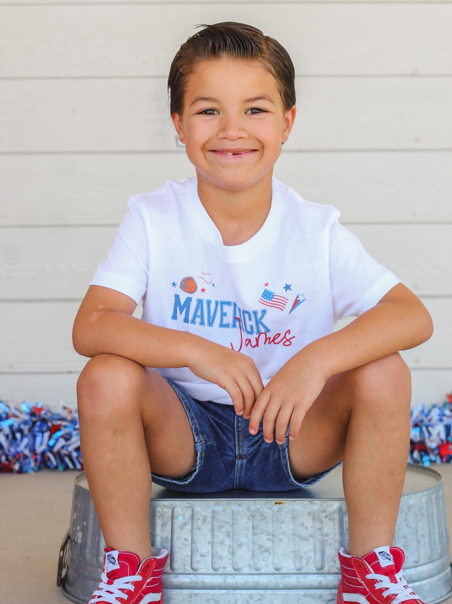 Take Me Out To The Ballgame Personalized Kids Graphic Tee  | Multiple Colorways