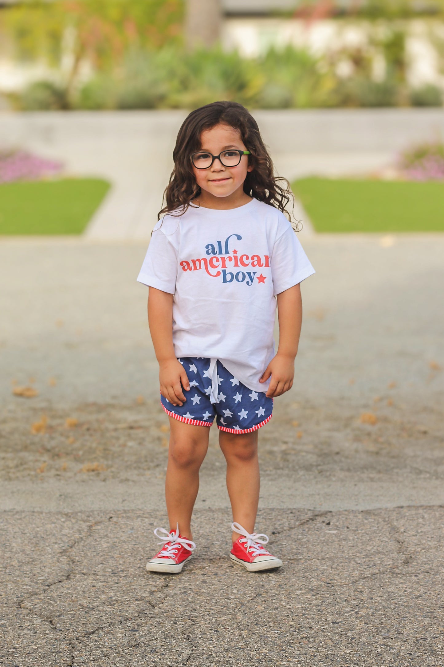 All American Boy Kids Graphic Tee  | White