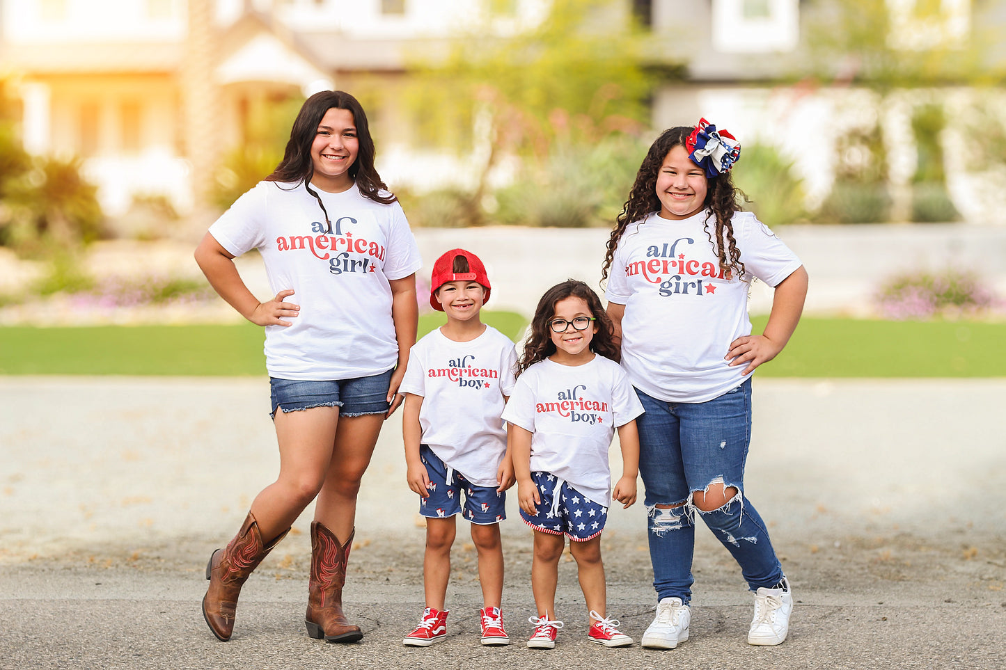 All American Boy Kids Graphic Tee  | White