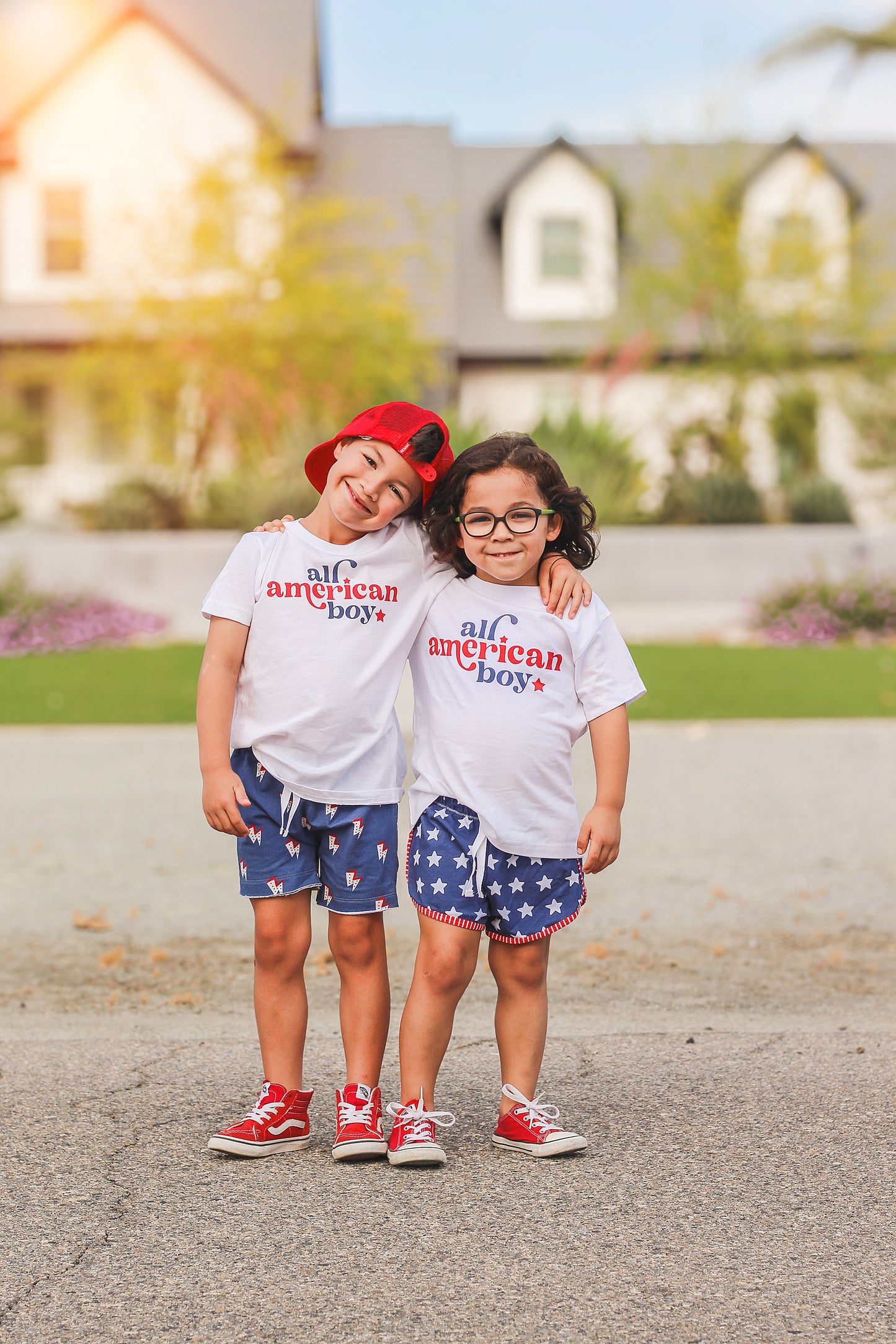 All American Boy Kids Graphic Tee  | White