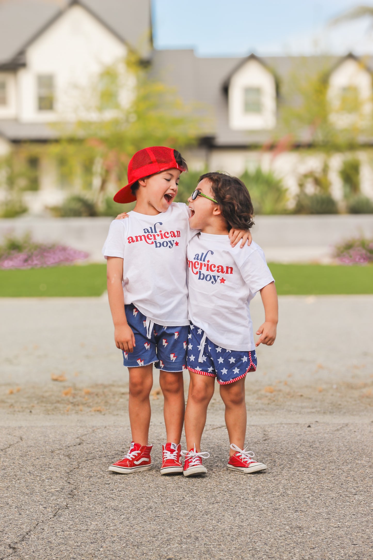 All American Boy Kids Graphic Tee  | White