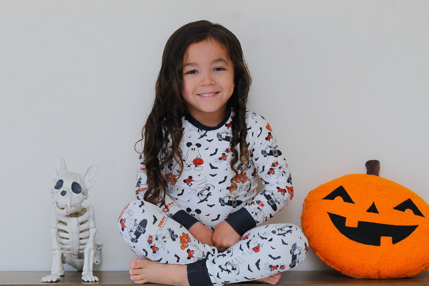 Boo Crew Halloween Long Sleeve Jersey Jams – Two-Piece Loungewear Set