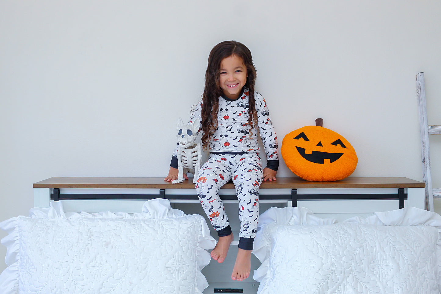 Boo Crew Halloween Long Sleeve Jersey Jams – Two-Piece Loungewear Set