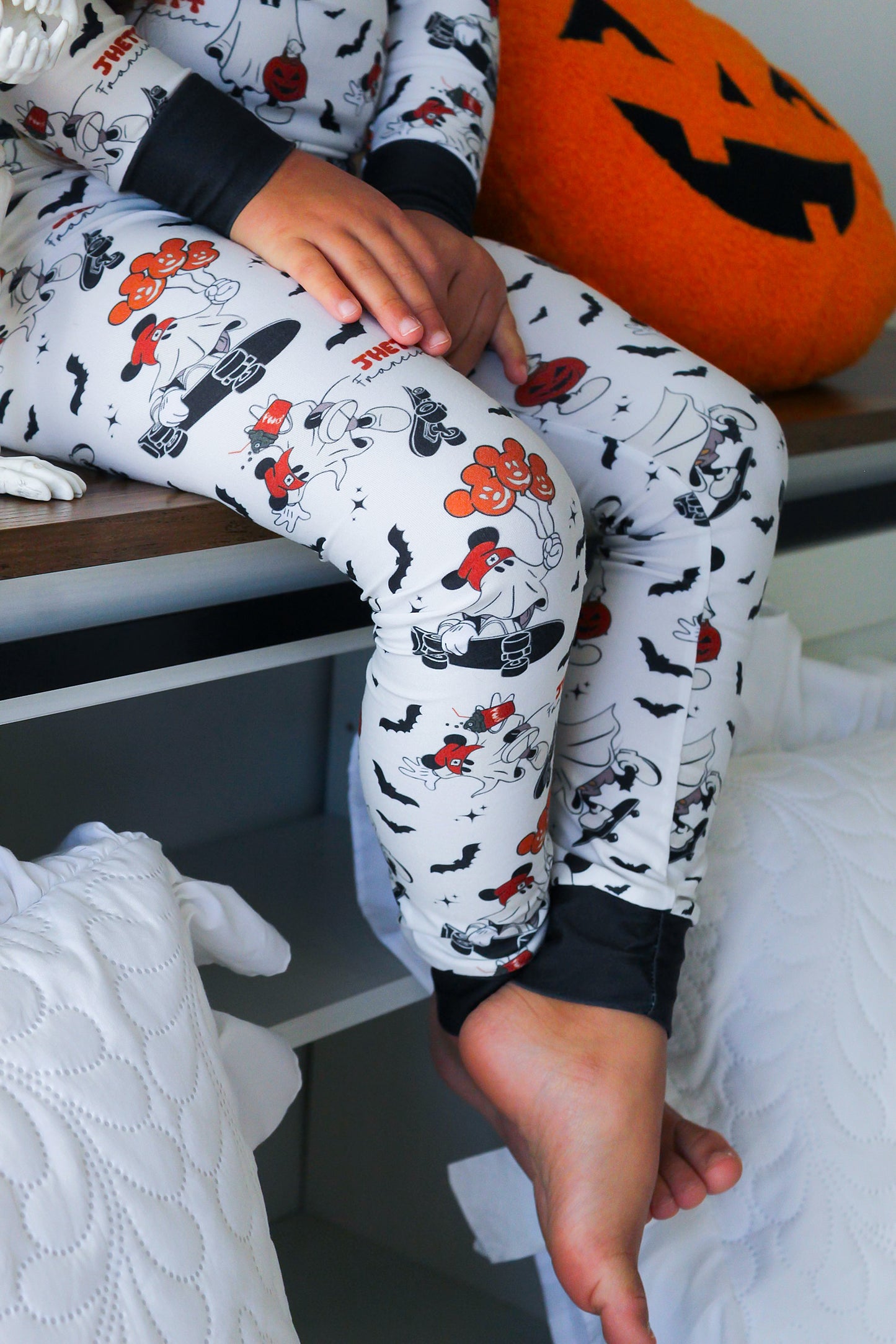 Boo Crew Halloween Long Sleeve Jersey Jams – Two-Piece Loungewear Set