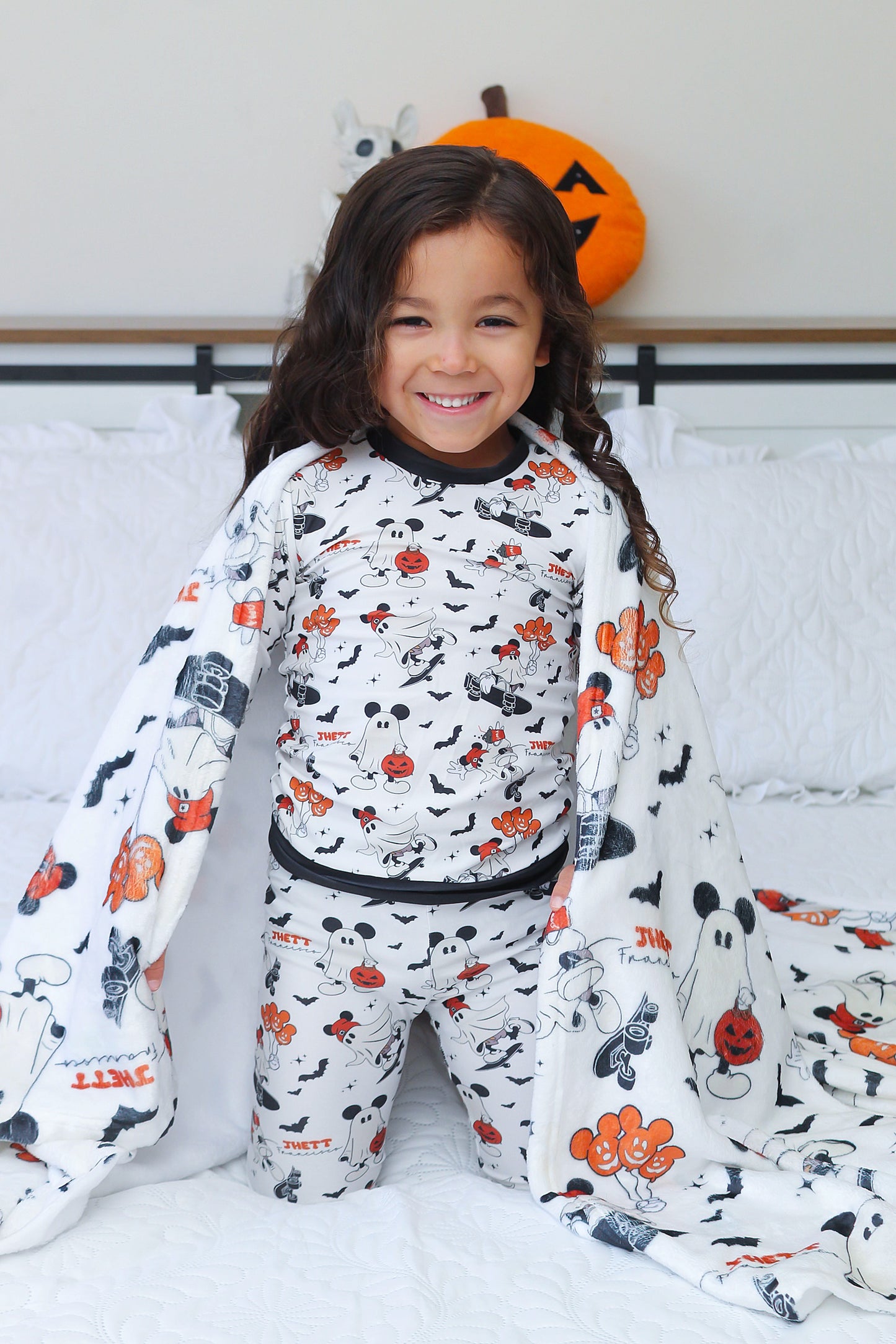 Boo Crew Halloween Long Sleeve Jersey Jams – Two-Piece Loungewear Set