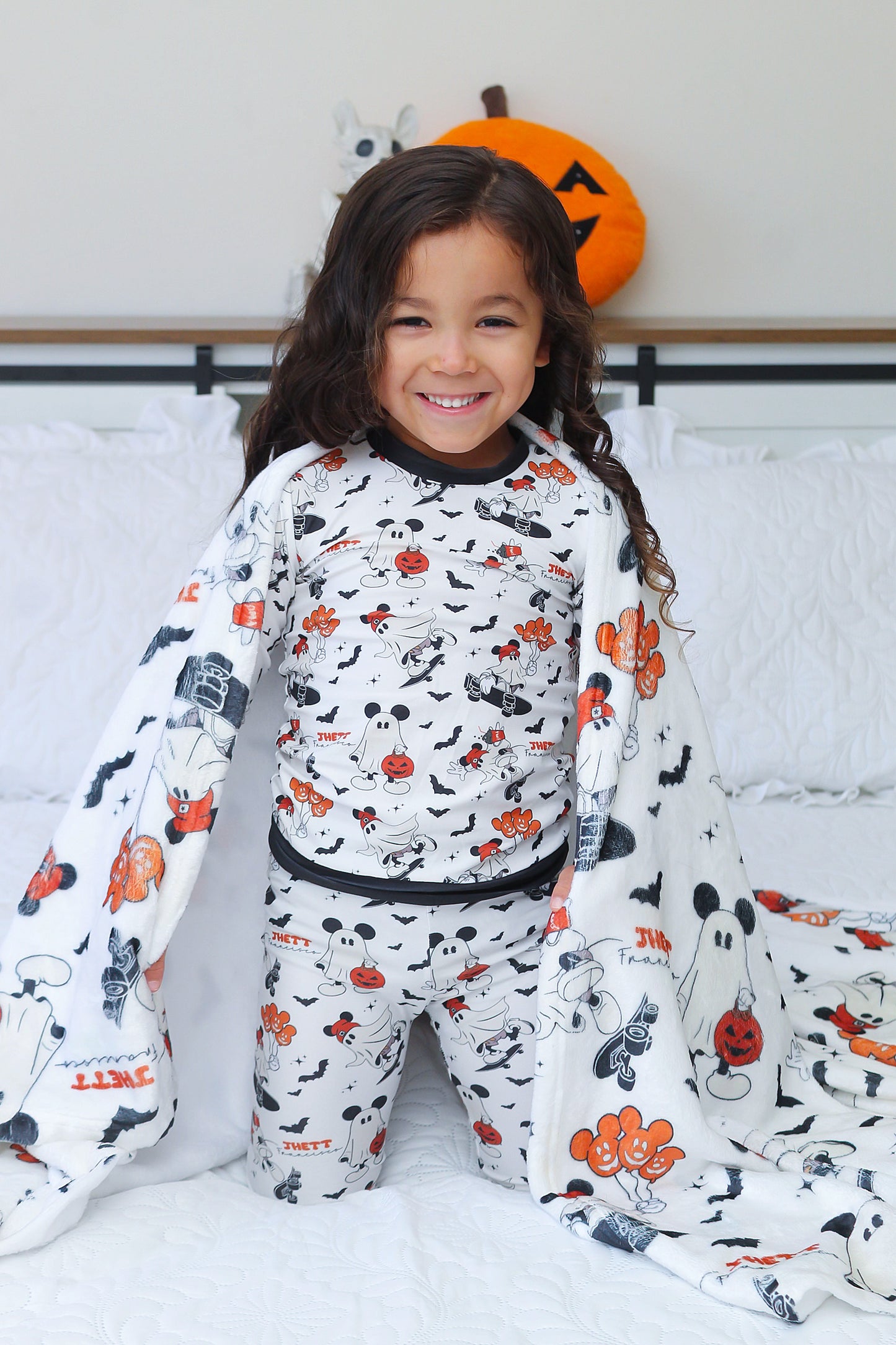 Boo Crew Halloween Long Sleeve Jersey Jams – Two-Piece Loungewear Set