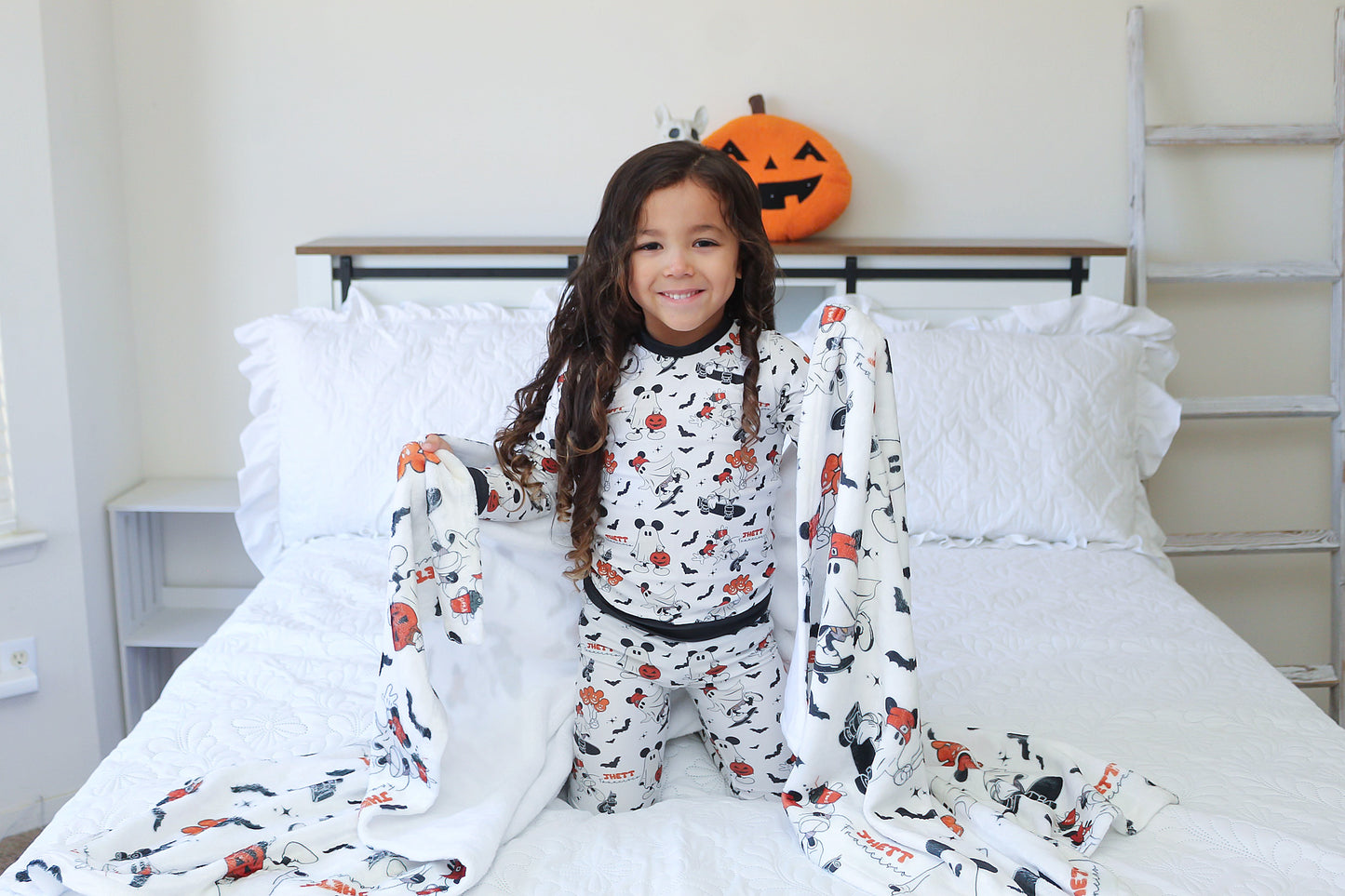 Boo Crew Halloween Long Sleeve Jersey Jams – Two-Piece Loungewear Set