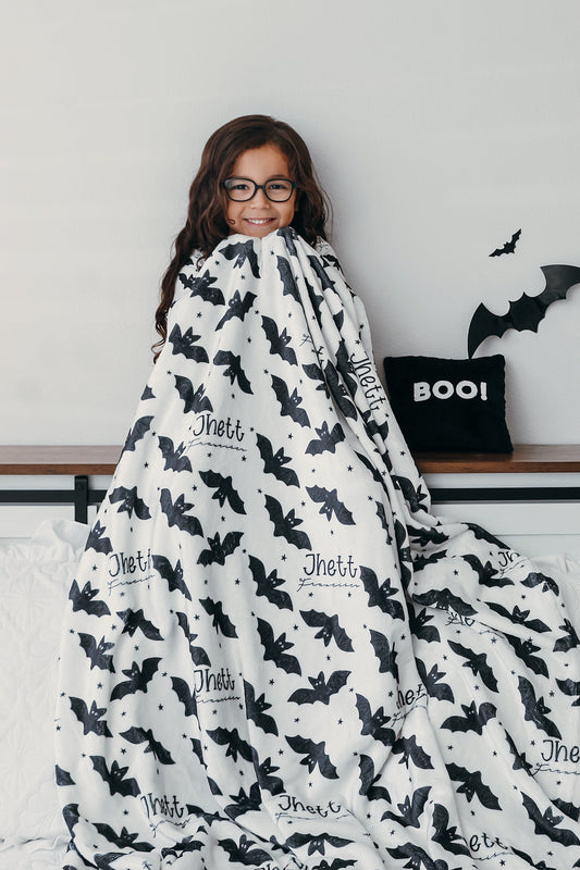 Feelin Batty Halloween Minky Blanket