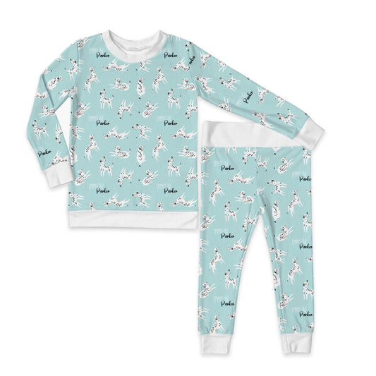 Seeing Spots Personalize Long Sleeve Jersey Jams – Two-Piece Loungewear Set