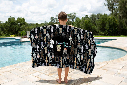 Galactic Dreams Personalized Kids Beach Towel 30 X 60