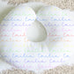 Rainbow Pastels Doodle Font Personalized Name Nursing Pillow Cover
