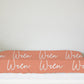 Solid Color Doodle Font Personalized Changing Pad Cover